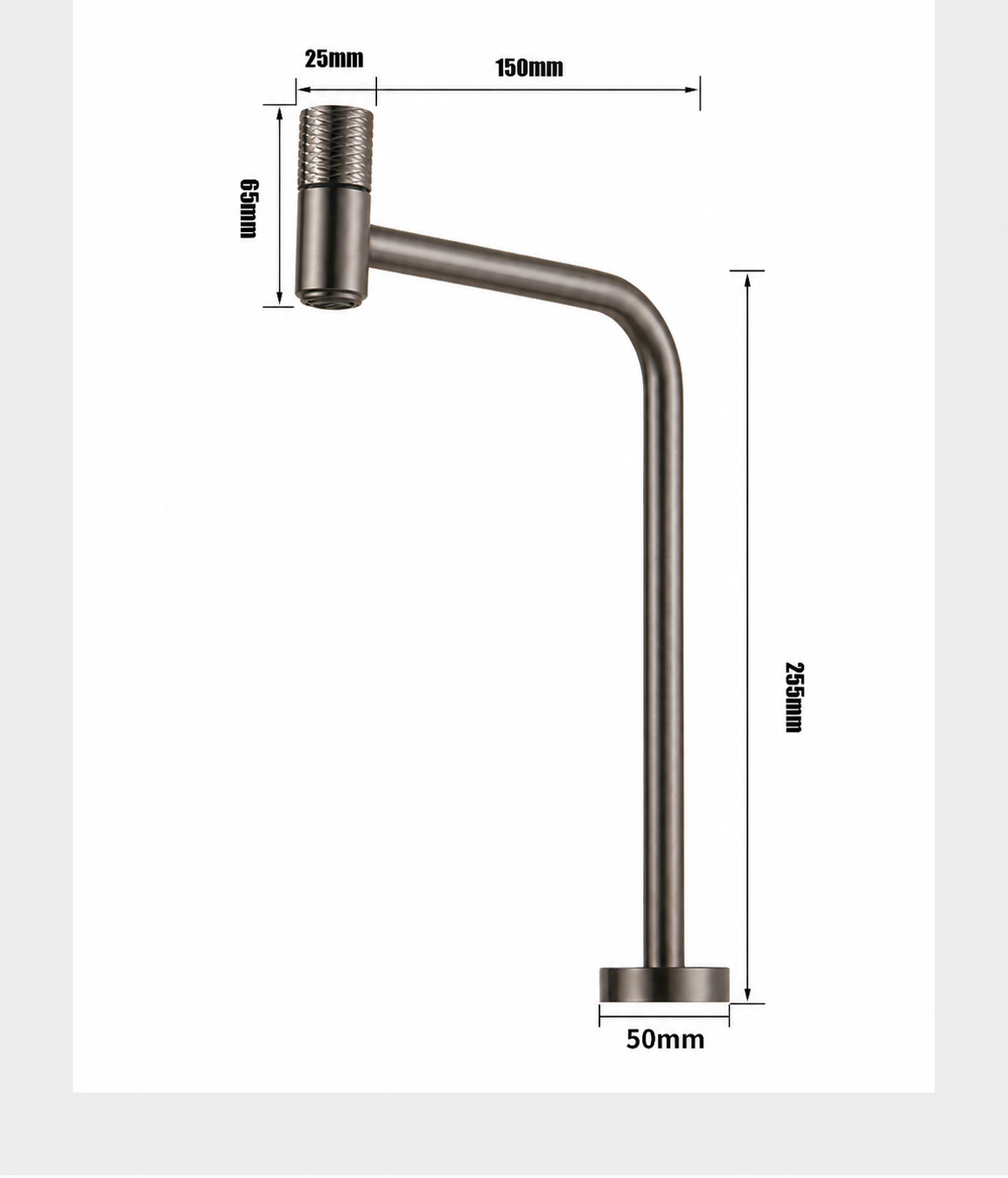 Gunmetal 304 Stainless Steel Water Purifier Faucet – Single Cold Kitchen Drinking Water Tap - 图片 2